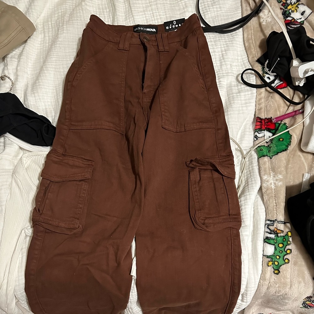 Brown fashion nova cargos